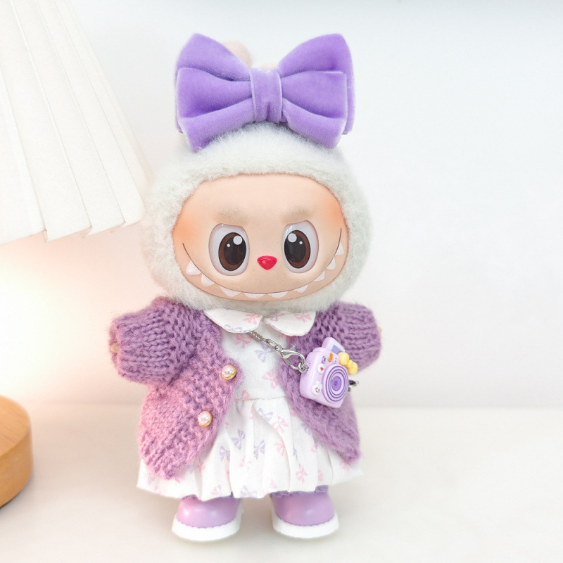 第一世代、第二世代、第三世代ラブブベビー服、ビニールぬいぐるみペンダント、パープルカーディガン、恋人ドレススーツ、レザースカート|undefined