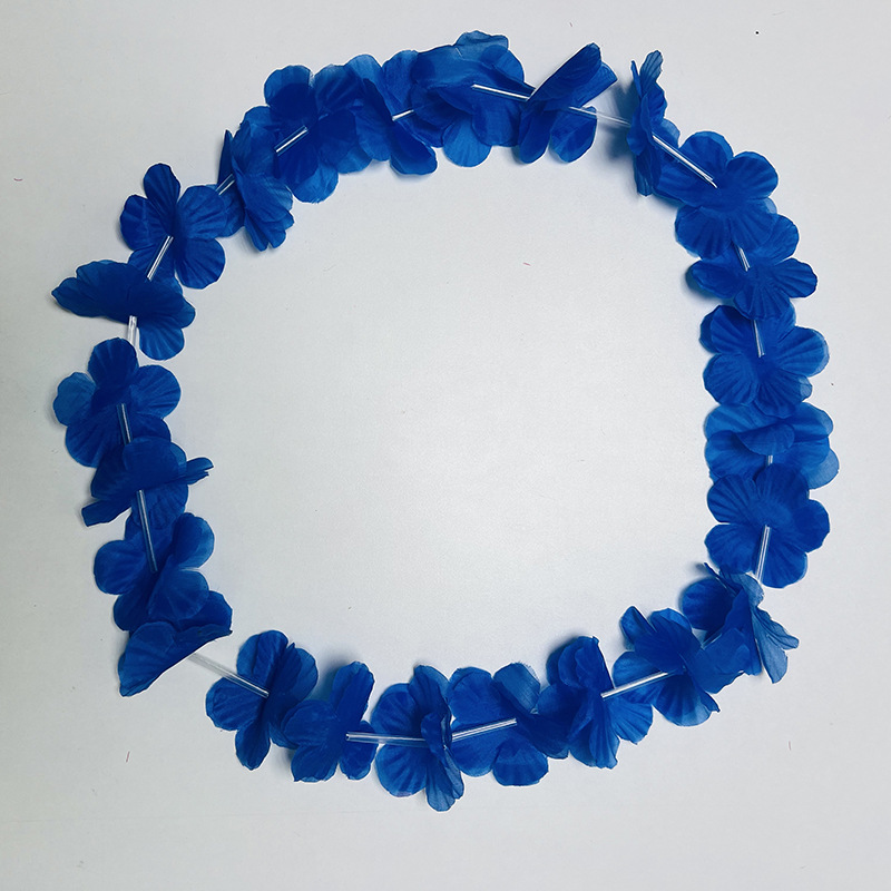 24 pares de pétalos de fiesta Hawaiian gran guirlanda hula vestir accesorios festivales collar de pétalos de color guirlanda