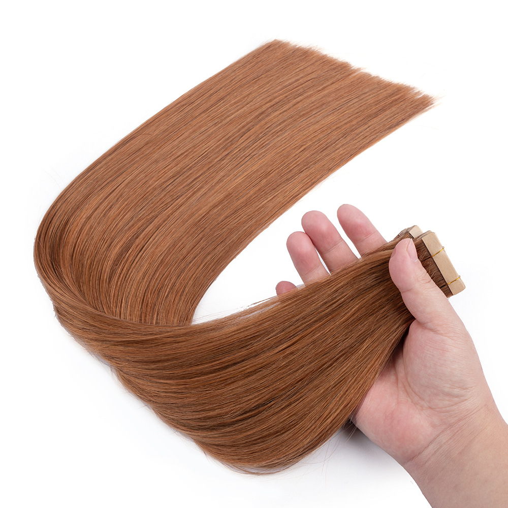 Real PU Tape-in Human Hair Extensions European And American Cross-border Wigs_voghion.com