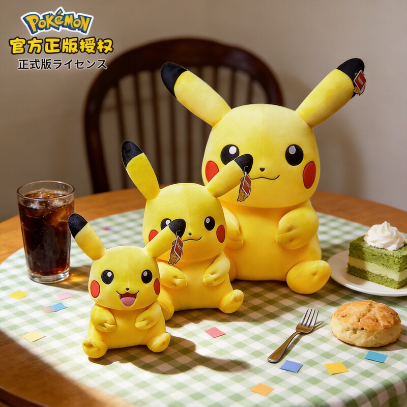 Authentic Aojier Pikachu Plush Doll Pokémon Toy Valentine's Day Gift Wholesale Authentic Aojier Pikachu Plush Doll Pokémon Toy Valentine's Day Gift Wholesale