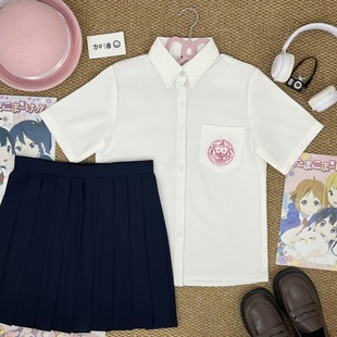 [Christmas Bear] Original Embroidered Jk Uniform White Shirt Japanese Style Preppy Style Student Class Uniform Can Be Worn Inside
