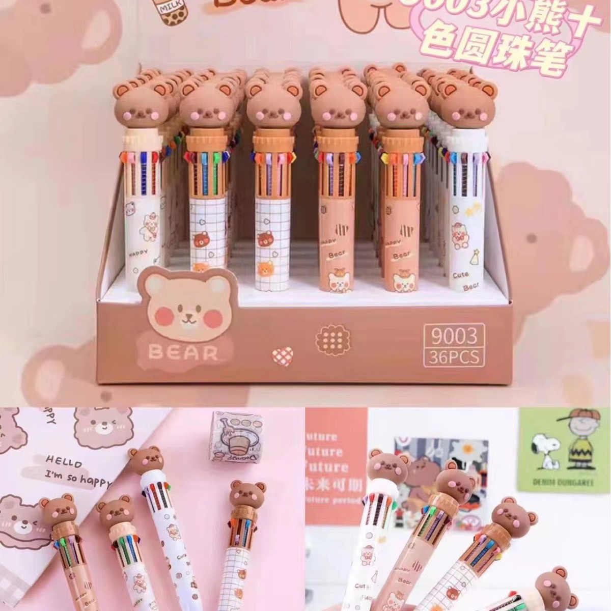 Caricatura de lápiz de silicona lápiz de 10 colores lápiz de bola conejo azul diy10 lápiz de color lápiz de escritura de estudiantes premios