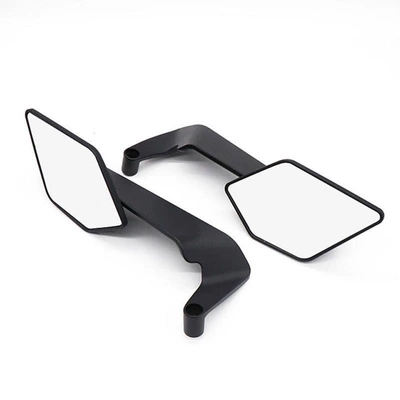 Motorcycle Electric Vehicle Modified New Fixed Wing Rearview Mirror Aluminum Alloy Universal Blade Reflector Blue Mirror Purple Mirror (Motorcycle rearview mirror) - accessories-included-a-set-of-white-mirrors
