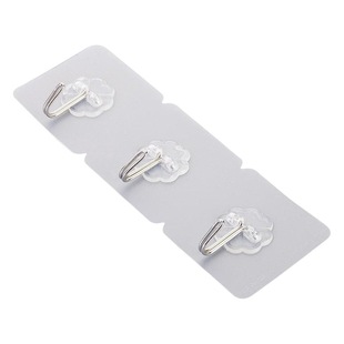 Waterproof transparent door adhesive hook kitchen nail-free seamless hook wall bathroom creative hook wholesale
