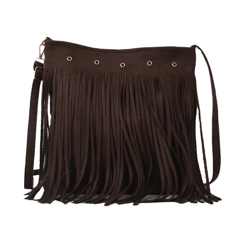 Bohemian Women's Shoulder Bag With Tassels Large Capacity Style_voghion.com