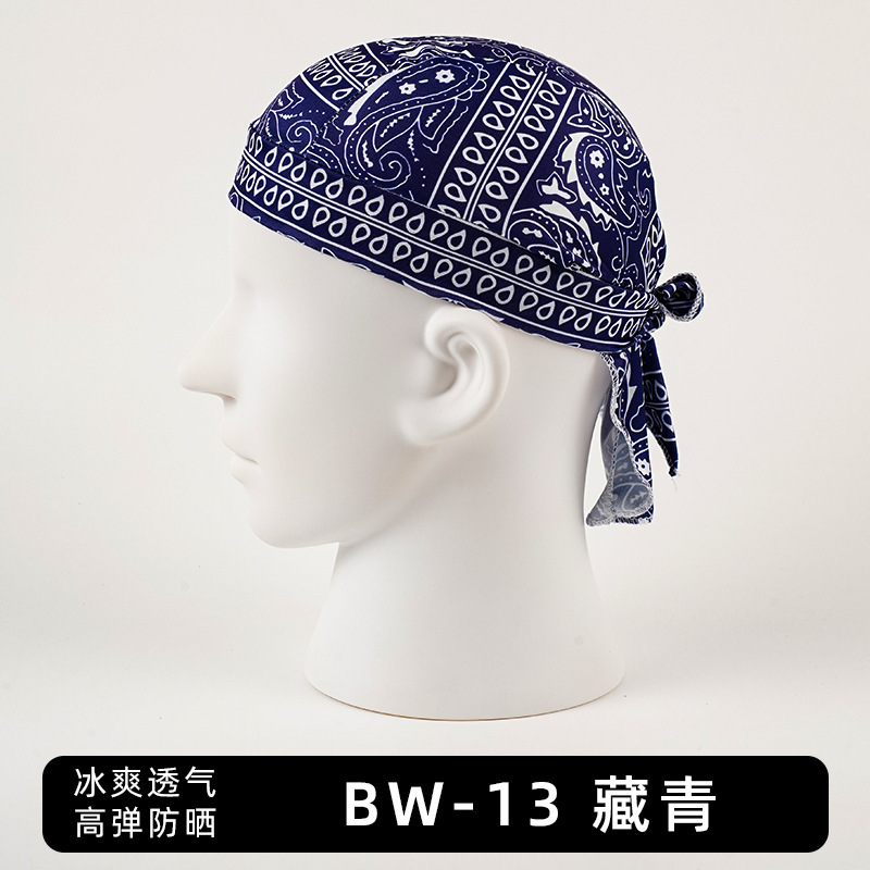 Cross-Border Hats European and American Outdoor Cycling Pirate Hats Digital Print Single Paisley Multi-Color Street Dance Hip-Hop Headscarf Hats