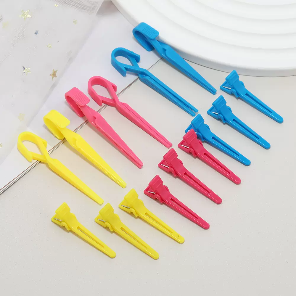 厂家直供 塑料夹无痕鸭嘴夹分区定位夹美容美发工具DIY刘海夹批发