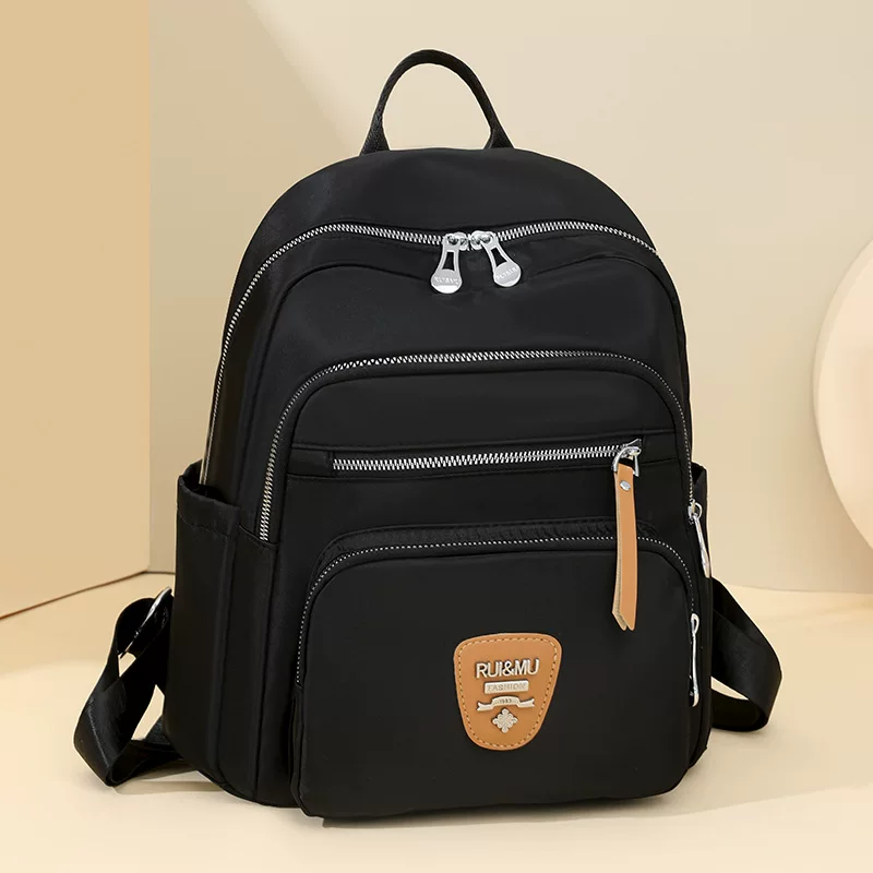 Capacious backpack, fashionable nylon shoulder bag, high-quality style