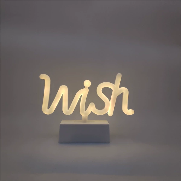 The base injection plastic neon light wish warm white