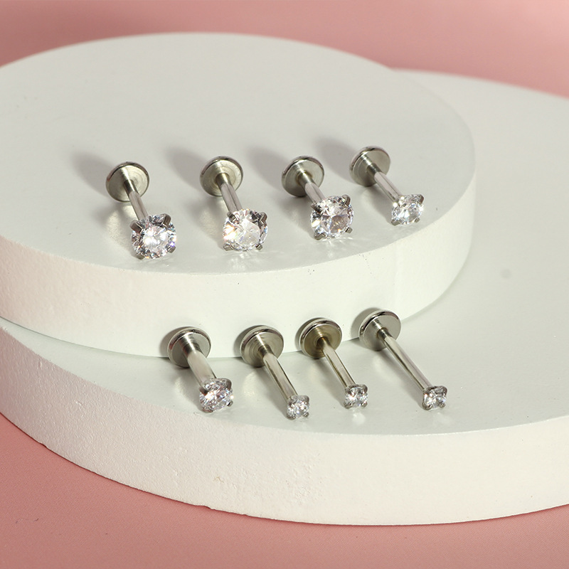 Labret piercing jewelry detail image