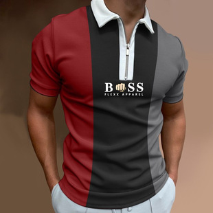 2023 New Men's Polo Shirt Summer Men's Oversized Clothing Urban Street Fashion Polo T Shirt Lapel