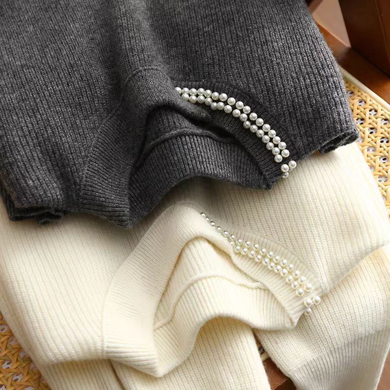 Knitted demi-season sweater