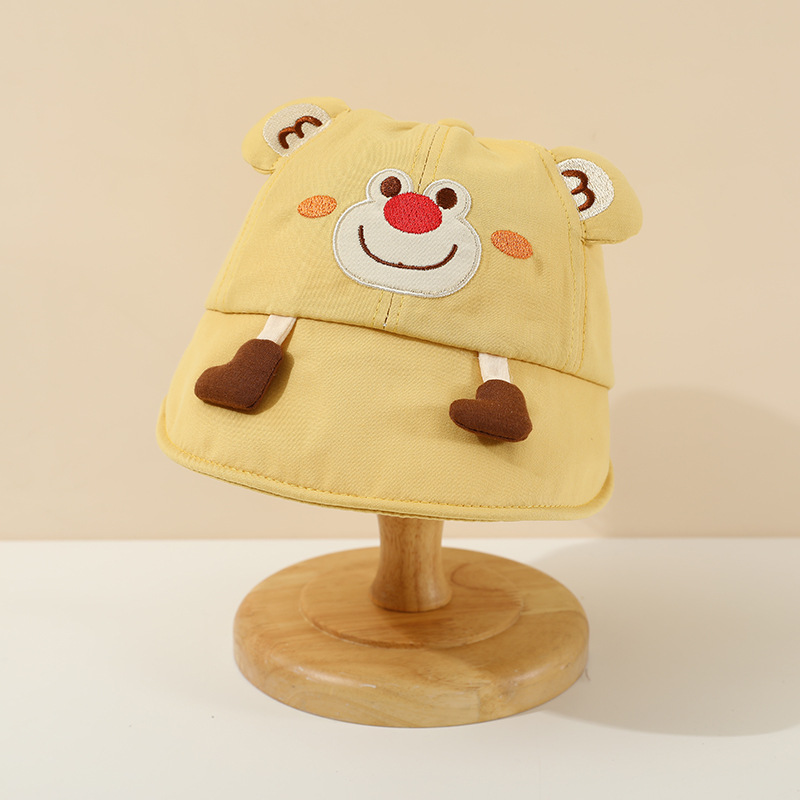 Bonito sombrero de bebés de dibujos animados primavera y otoño delgado sombrero de boca de pato para niños y niñas viajar sombrero de béisbol de protección solar