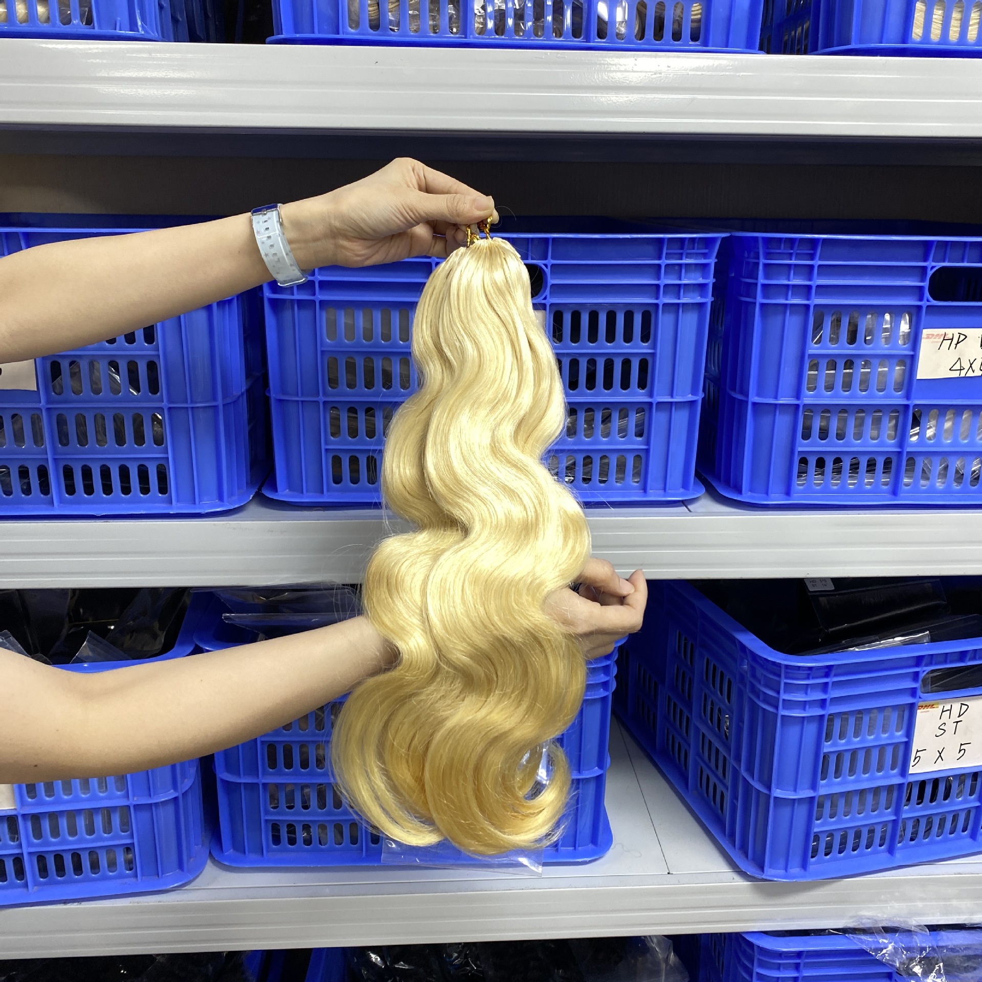 Extensiones Crochet de Cabello Humano Real, Tejido a Mano, para Mujer