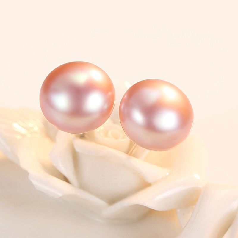 Natural Freshwater Pearl Earrings 925 Sterling Silver Anti Allergy Minimalist Temperament Pearl Earrings Light Luxury Small Crowd 520 Gift