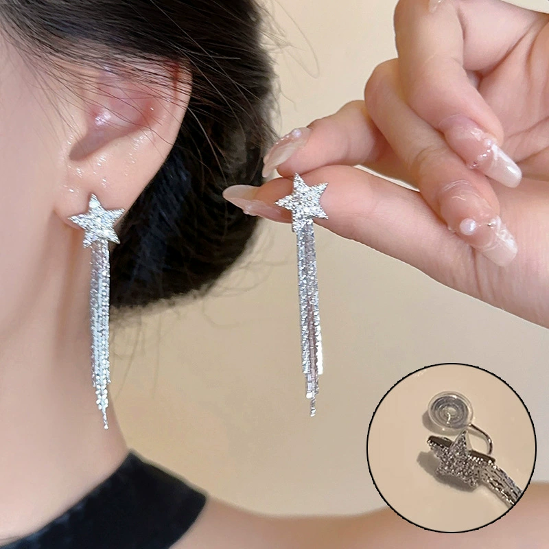 Earrings 925 silver, Korean simple elegant design, long dangling & stud options, lightweight