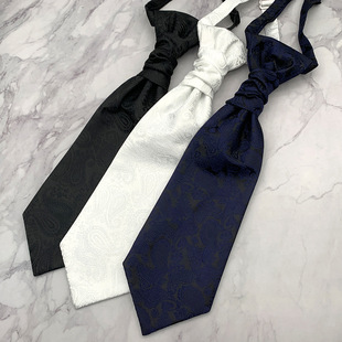 Trendy Male Gentleman Ma Zi Hong Kong Knot Suit Dress Wrinkle Tie Free Wedding Groom British Dinner Reception Accessories