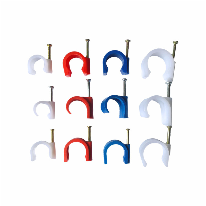 PVC Tarjeta de alambre de clavo de acero Tarjeta de tubo de PVC tarjeta lateral electricista de agua Tarjeta de gancho especial clip de fijación de alambre de clavo de acero engrosado