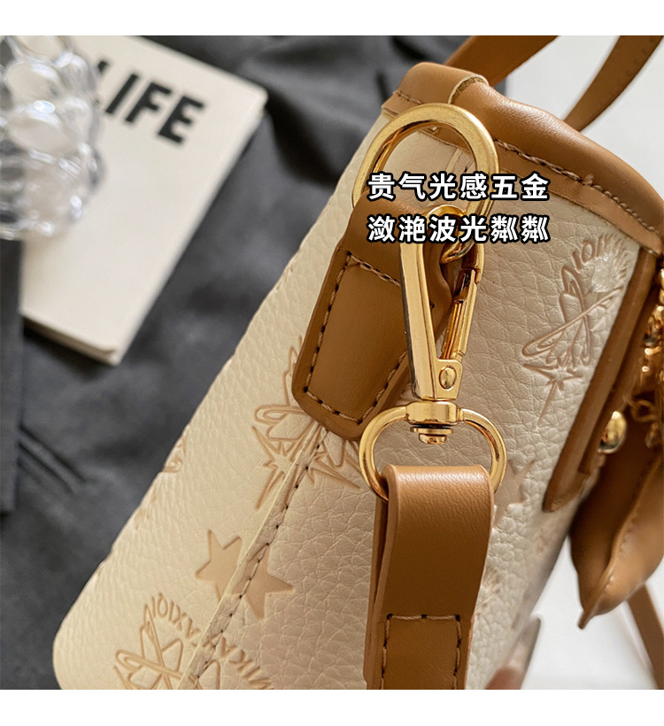 French niche fashion handbag for women, 2025 new high-end and stylish crossbody bag, casual and versatile bucket bag Specification drawing
