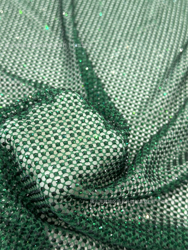 Transfronterizos amazónicos de moda de alta calidad, ropa de mangas largas de diamante de alta densidad, tela de diamante caliente de alta densidad