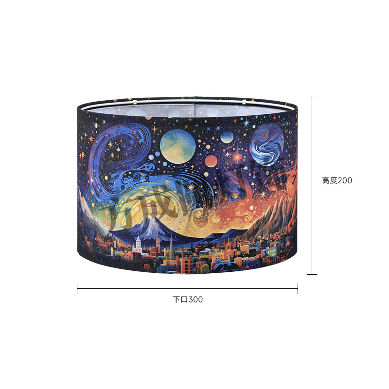 Nueva pantalla de lámpara de impresión de imagen en color moderna sala de estar dormitorio sala de estudio personalidad creativa lámpara de pie carcasa pantalla de lámpara al por mayor