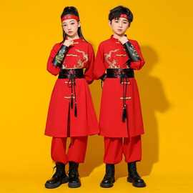 中小学生运动会班服啦啦队中国风国潮演儿童出服街舞爵士舞武术服