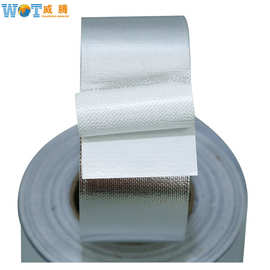 厂家定制铝箔胶带 耐老化耐腐蚀自粘管道板材固定加厚锡箔纸胶带