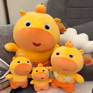 正版水豚噜噜毛绒玩具大号安抚布娃玩偶抱睡公仔抱枕生日礼物周边