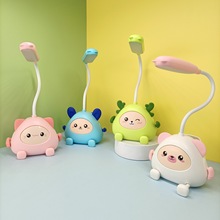 创意新款LED猫爪灯头笔筒收纳支架USB充电儿童桌面卡通小台灯学生