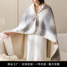 多莉羊绒披肩毯加厚保暖冬季牛奶绒珊瑚绒毛毯午睡盖毯法兰绒毯子