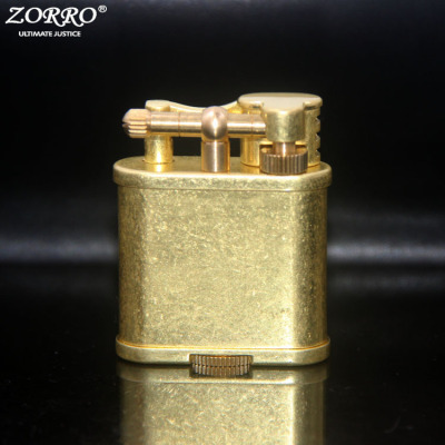 ZORRO佐羅個性創意複古砂輪煤油打火機可刻字代發