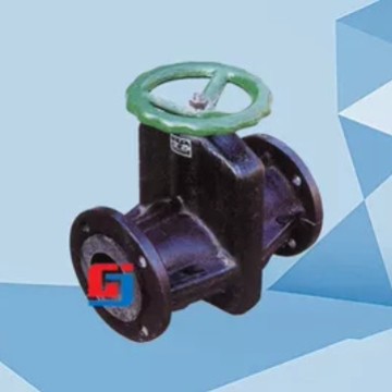 供应  铸铁胶管阀管夹阀 手动法兰胶管阀