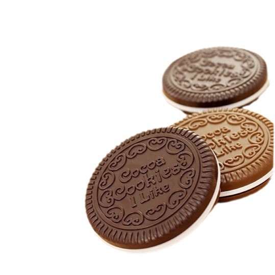 Atractivo chocolate sándwich galleta maquillaje espejo/espejo portátil de chocolate (606)
