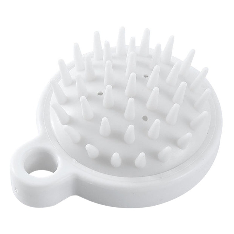 Artefacto de champú de estilo japonés cepillo de champú blanco peine de masaje de cabeza rascador de cabeza cepillo de champú de silicona fabricante al por mayor