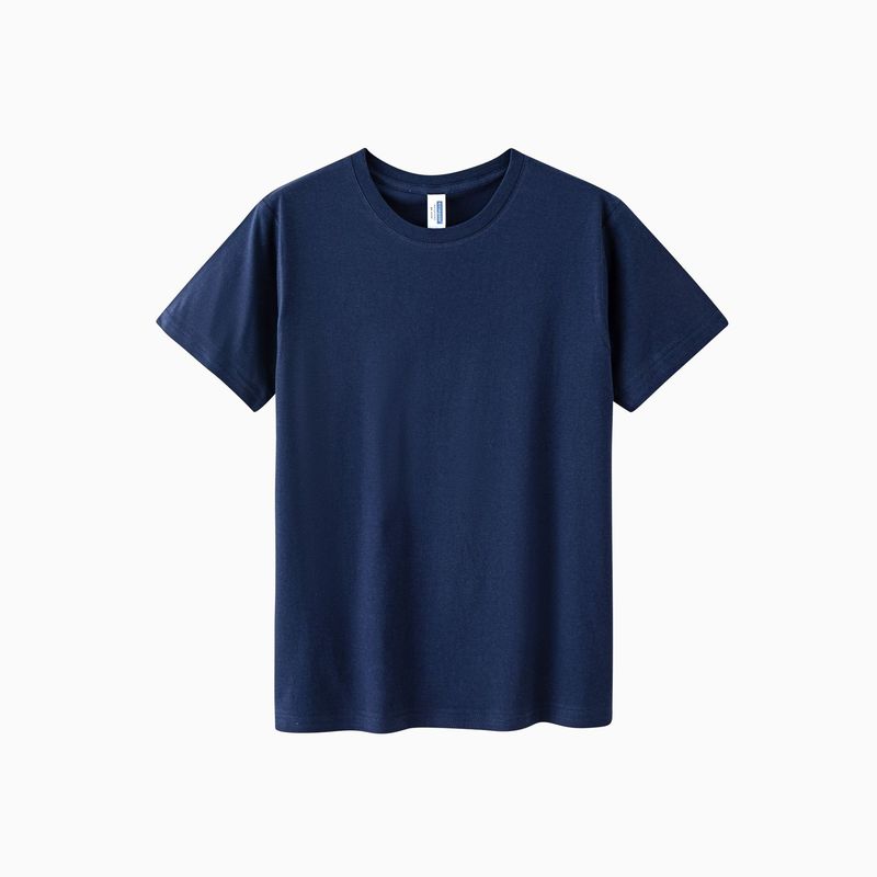 150g コーマ綿 純綿 丸首 半袖Tシャツ メンズ 無地 ゆったり トレンドブランド プリント 作業服|undefined