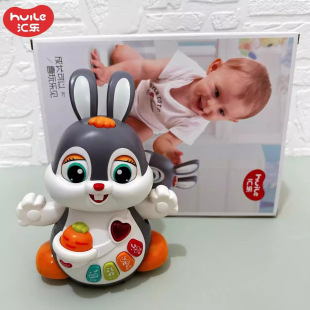 Dynamic rabbit electric remote control doll early education crawling puzzle 0-year-old baby interactive toy full moon baby toy