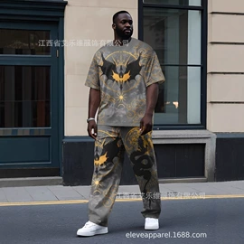 男式大码套装;成衣其他加工;男式T恤