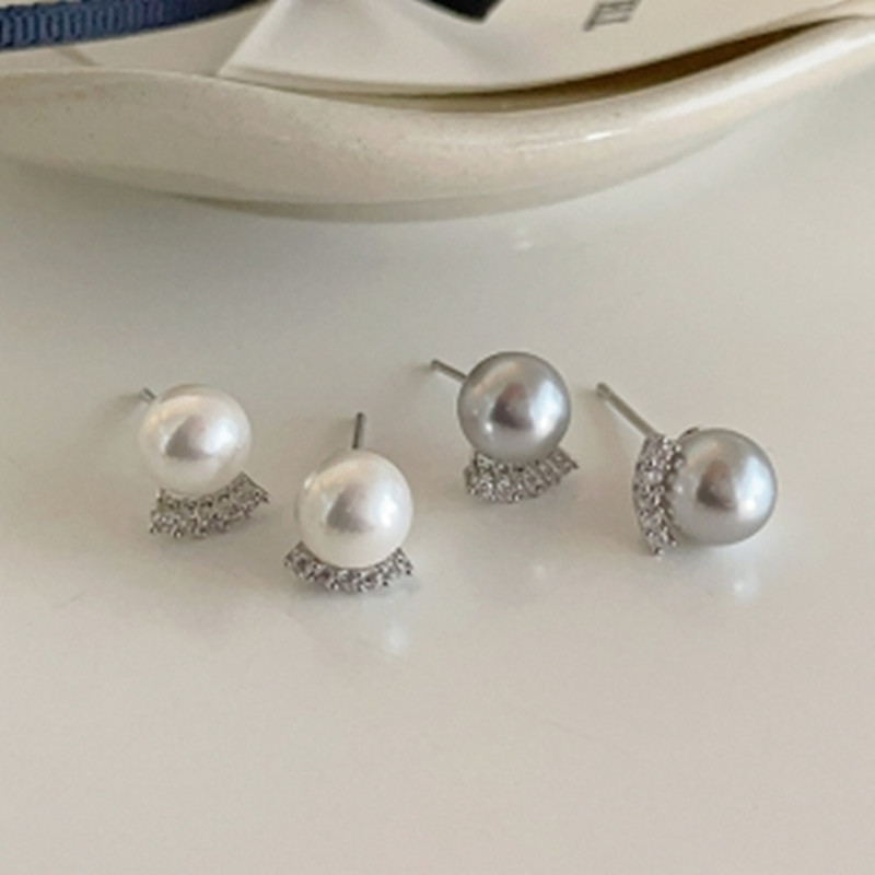 韩国珍珠耳钉女小众复古个性简约百搭气质时尚耳环耳饰品