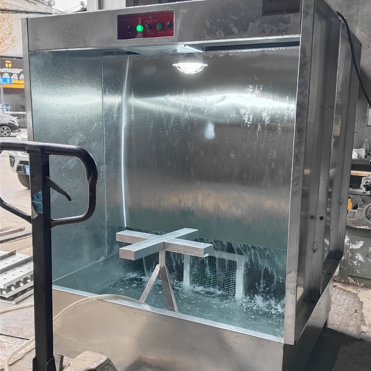 喷光台漆雾静化设备水循环喷漆台水帘式打磨吸尘柜漆雾净化箱成都