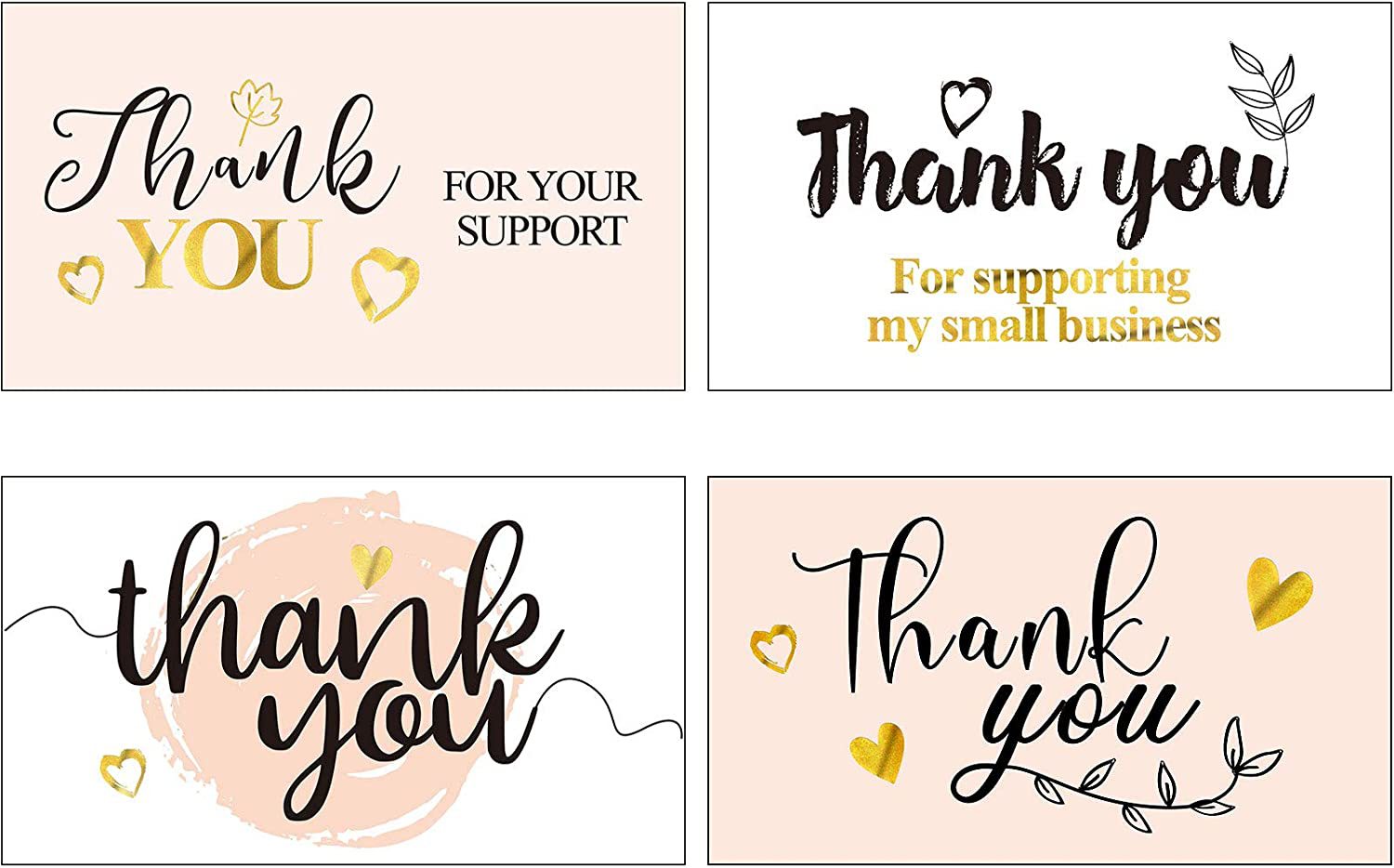 50 sheets/pack 5*9cm thank you for supporting my small business thank you card