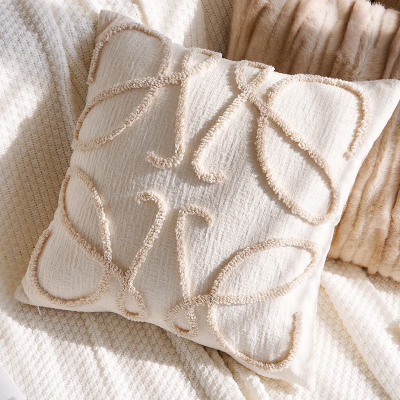 Cream-wind lujoso hogar sofá almohada cubierta de almohada asiento de alto nivel cama ventana flotante respaldo almohada almohada cubierta