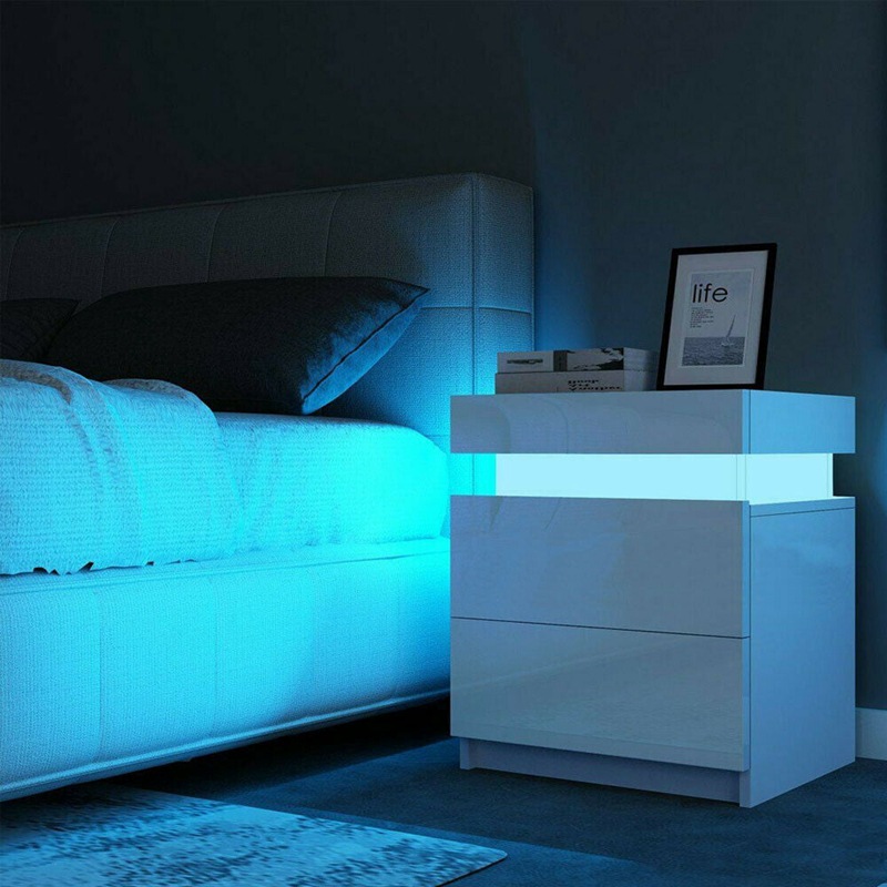 Dormitorio creativo mesita de noche moderno minimalista hogar pequeña mesita de noche con luz sala de estar sofá gabinete lateral