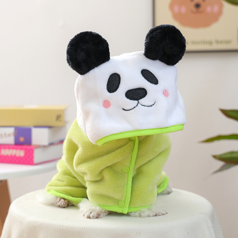 宠物圈源头批发宠物小狗猫咪衣服直销秋冬新款可爱卡通小熊猫浴巾|undefined