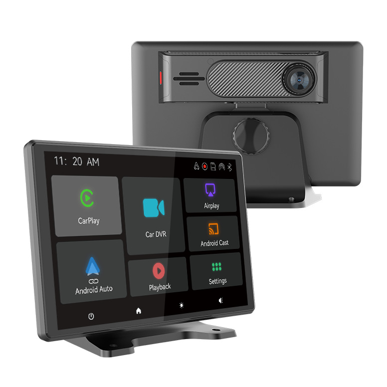 Transfronterizo de 8 pulgadas 2025 nuevo control central pantalla portátil inalámbrica CarPlay integrado GPS trayectoria doble lente 2 / 3 registro de ruta