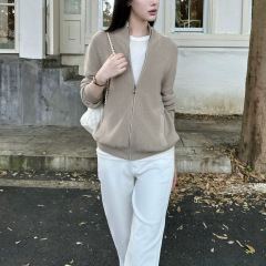 5werkwe 松弛拉夫girl 修身显瘦100棉拉链外套