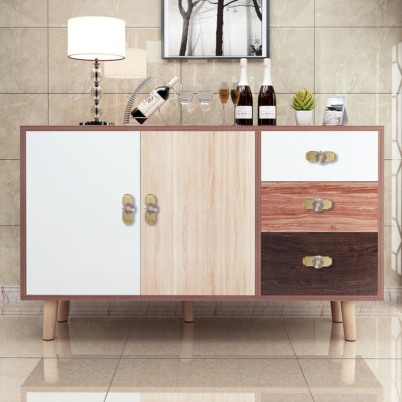 Manija de cristal de alta calidad de oro negro de aleación de zinc inferior mesita de noche manija de la puerta del gabinete del cajón del armario