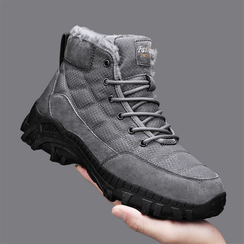Снежные сапоги 2024 зимние новые мужские бархатные северо-восточные хлопковые сапоги
