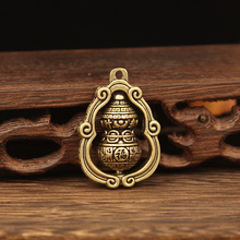 黄铜百福葫芦车钥匙扣挂件男招财转运小葫芦挂饰家用钥匙链礼物女