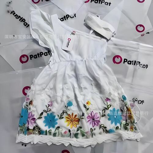 patpat 2025 foreign baby short-sleeved clothes dress set