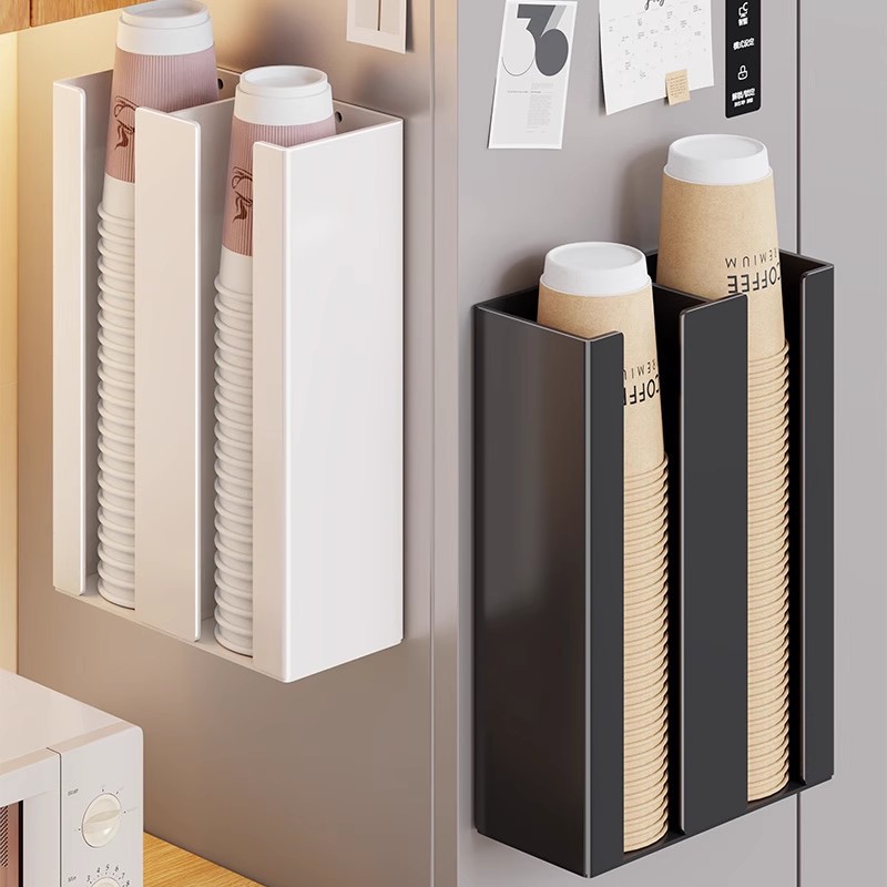 Organizador Magnético de Vasos de Papel de Hierro, De Pared, Sin Perforación, para Refrigerador image 1